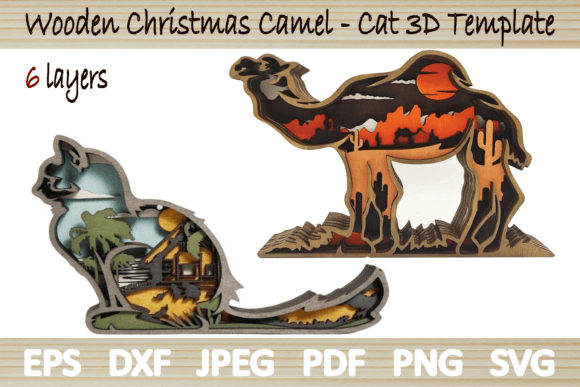 2 Camel Cat 3D: 6-Layer Wall Decor Review