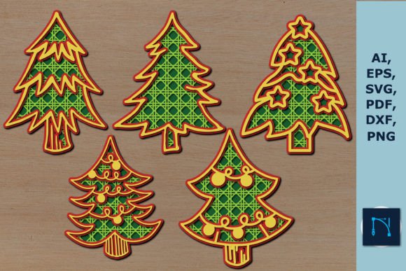 3D Christmas Tree SVG for Festive Blog Design