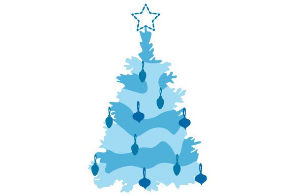 Blue Ice Christmas Tree: A Festive Editorial Asset