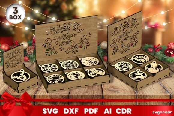 Christmas Box Laser Cut: Winter Amp for Branding