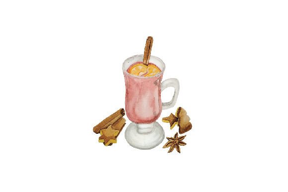 Christmas Mulled Wine - Watercolor for Food Amp Branding