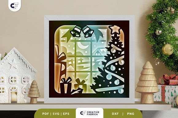 Christmas Night Window 3D Paper Cut SVG Review