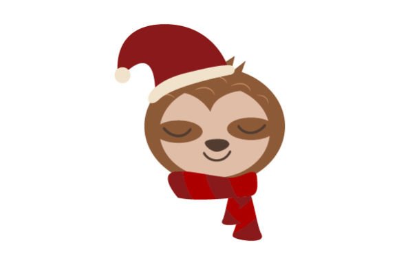 Christmas Sloth Kawaii: A Cute Holiday Craft Asset