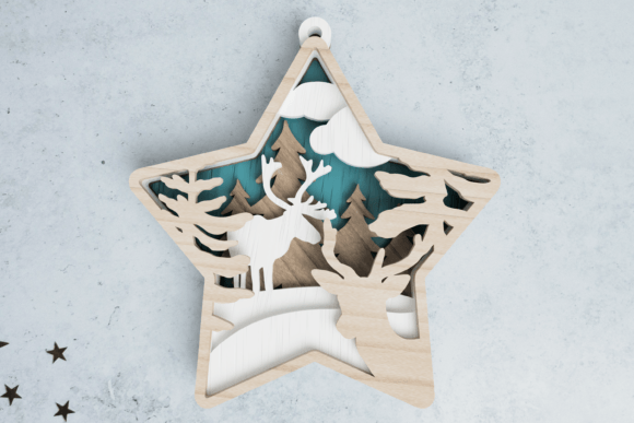 Christmas Star Ornament: 3D Laser Cut Design