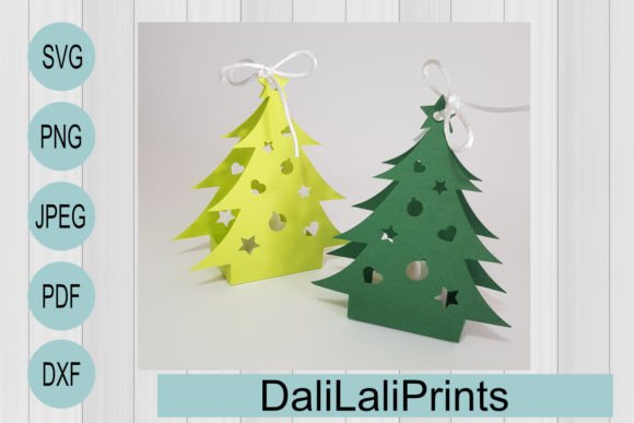 Christmas Tree Luminary Box Template: Festive Shapes