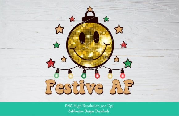 Festive AF Disco Ball PNG for Crafts