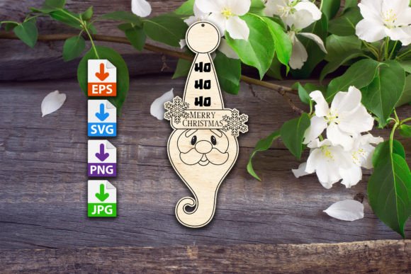 Ho Ho Ho Santa Ornament for Winter Amp Projects