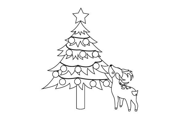 Kawaii Christmas Coloring Page for Festive Branding