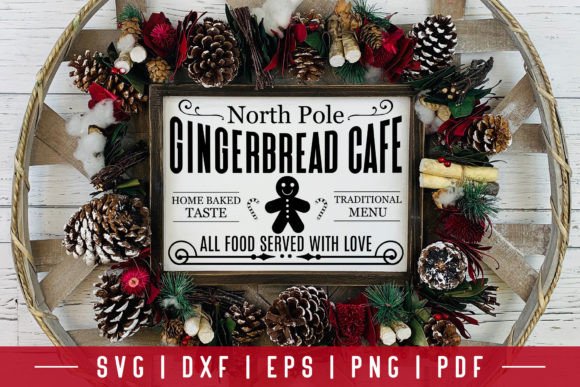 North Pole Gingerbread Cafe SVG for Crafts