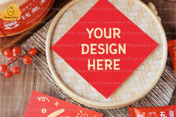 Red Card Chinese New Year Mockup Review