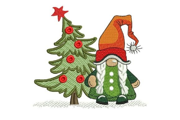 Review: Gnome with Christmas Tree Embroidery Design