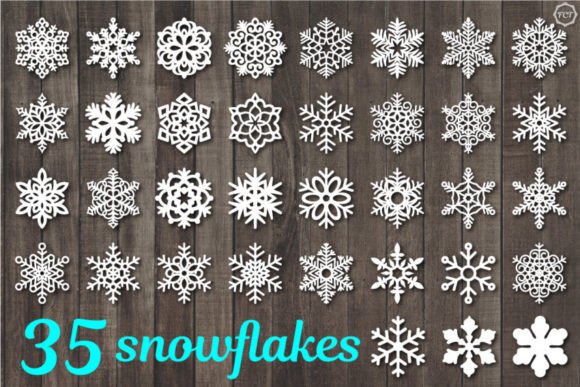 Snowflake SVG Bundle, Christmas Snowflake for Winter Amp